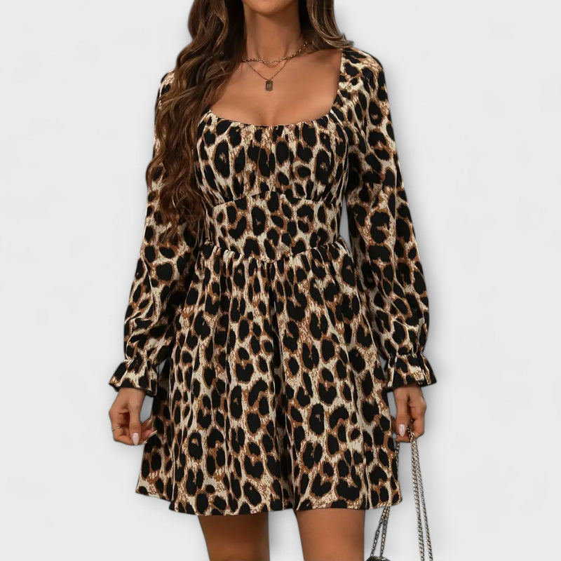 Vestito incantevole con stampa leopardata