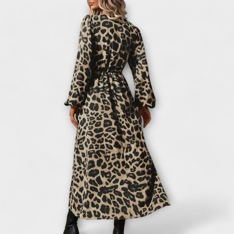 Natalie - Vestito elegante con stampa leopardata