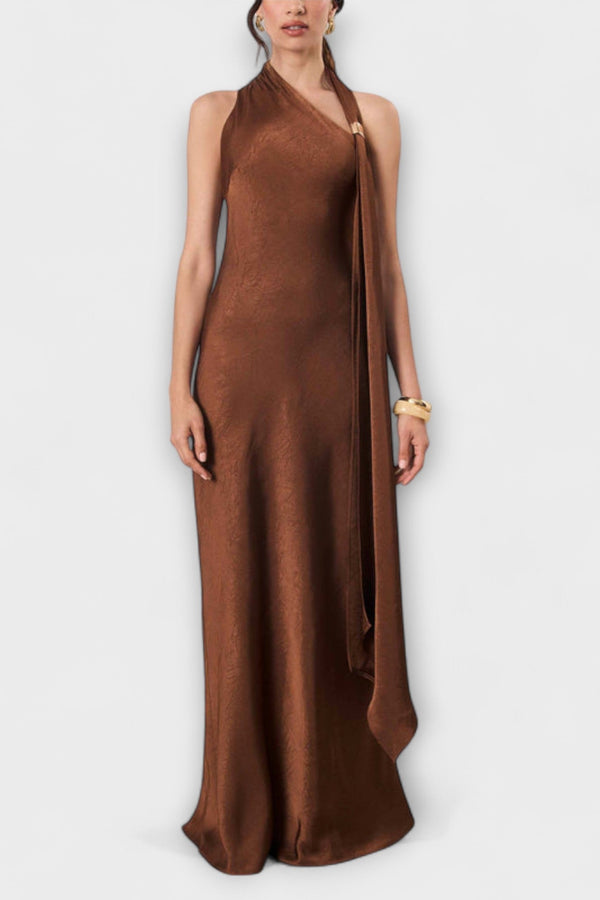 Azura - Elegante abito maxi in satin