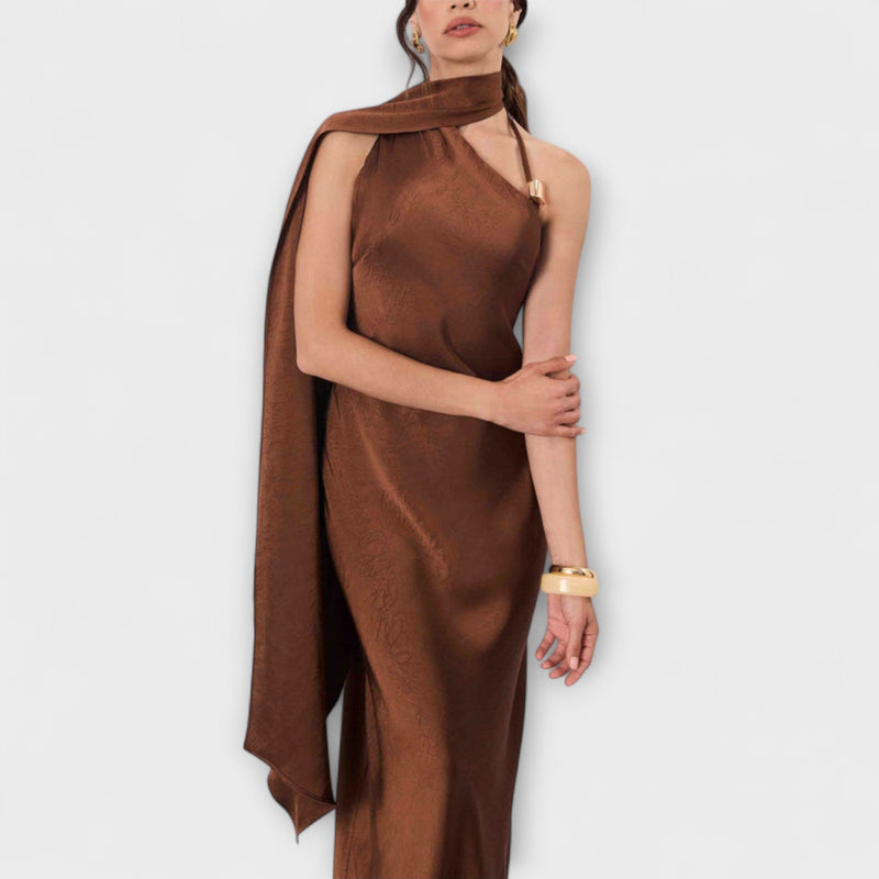 Azura - Elegante abito maxi in satin