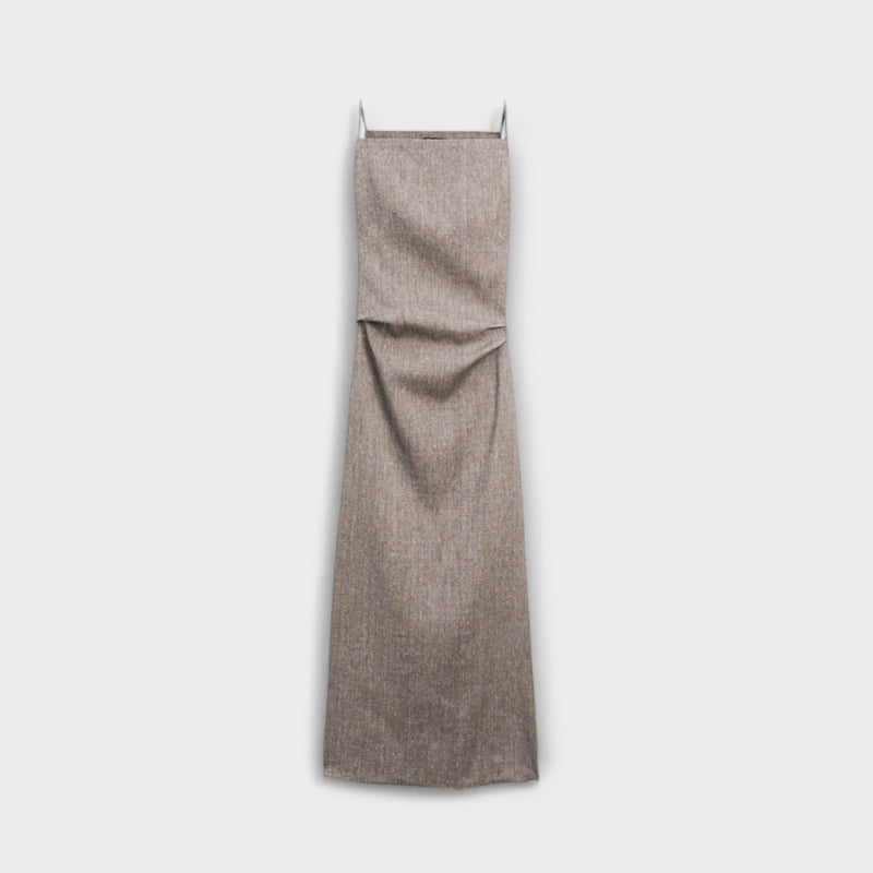 Clara - Abito maxi fluido in misto lino