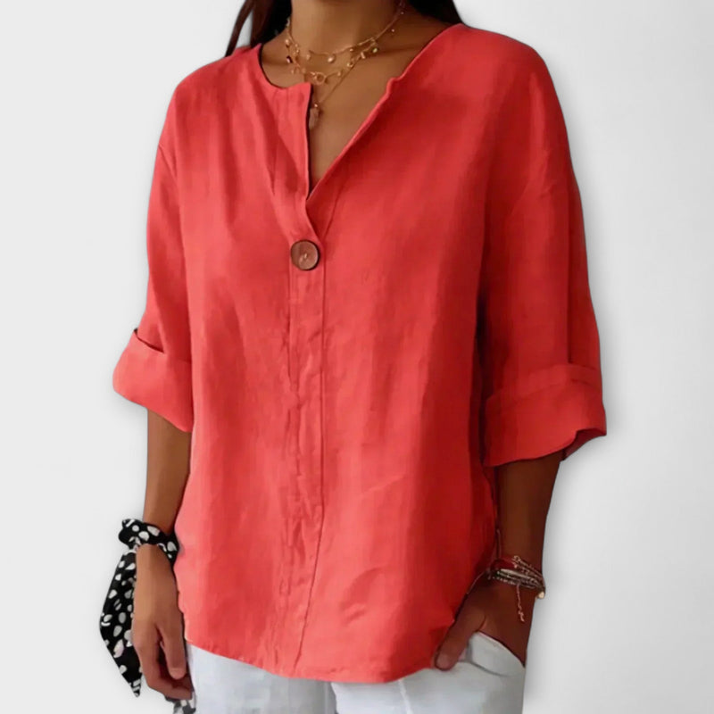 Nicole - Blusa elegante con scollo a V