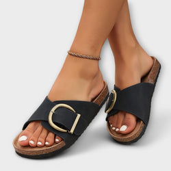 Margie - Sandali in sughero per donna con design a cinturini regolabili