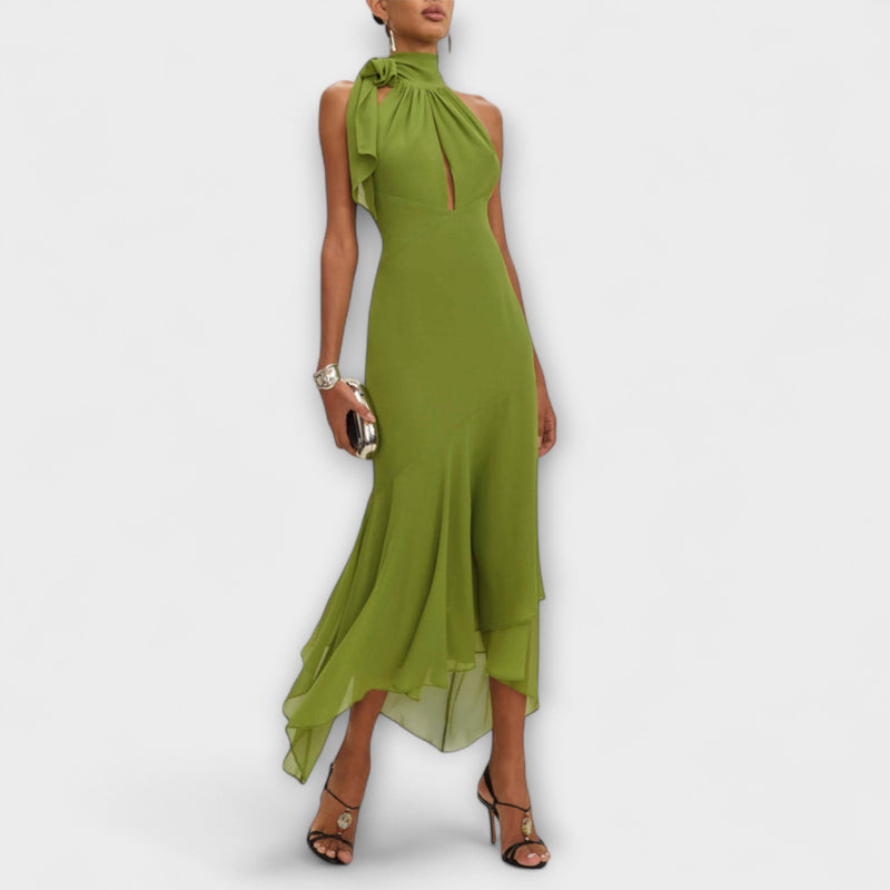 Elodie - Elegante abito maxi asimmetrico
