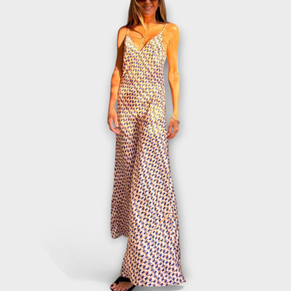 Tove - Elegante vestito maxi con stampa geometrica
