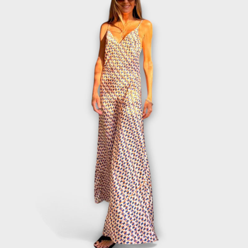 Tove - Elegante vestito maxi con stampa geometrica