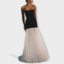Isolde - Elegante completo di blusa e gonna plissettata