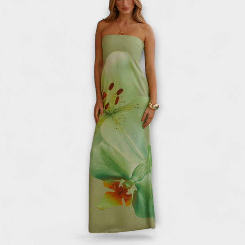 Zephyra - Elegante Maxivestito Off-Shoulder