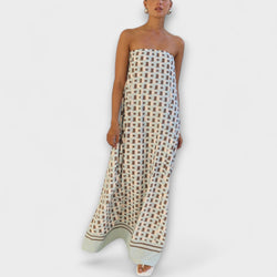 Hasel - Vestito Maxi Off-Shoulder Geometrico Unico