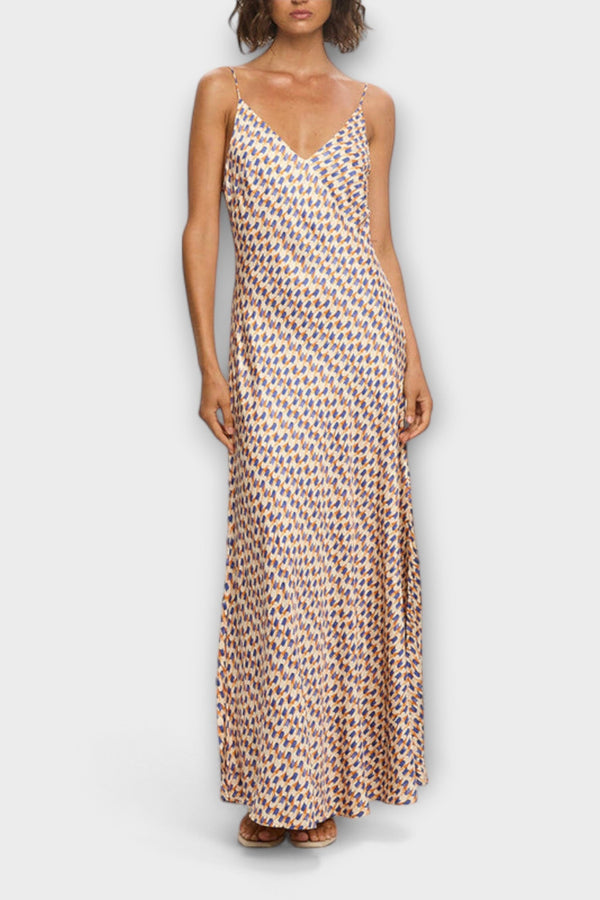Tove - Elegante vestito maxi con stampa geometrica