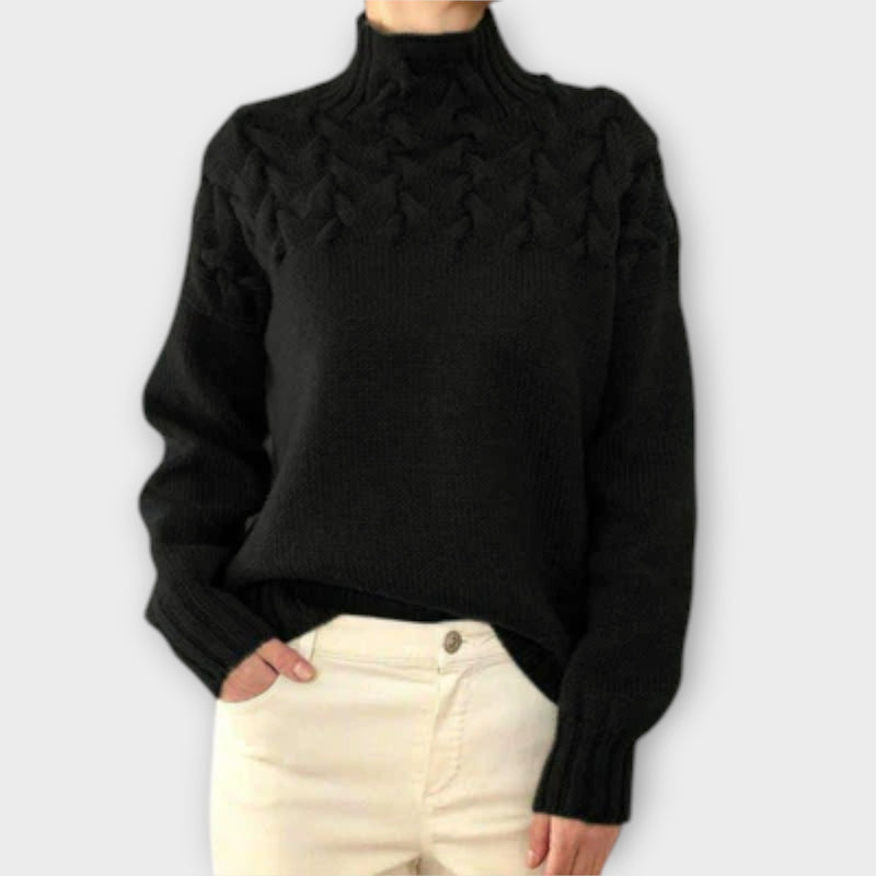 Eva - Maglione da donna con dettaglio di treccia