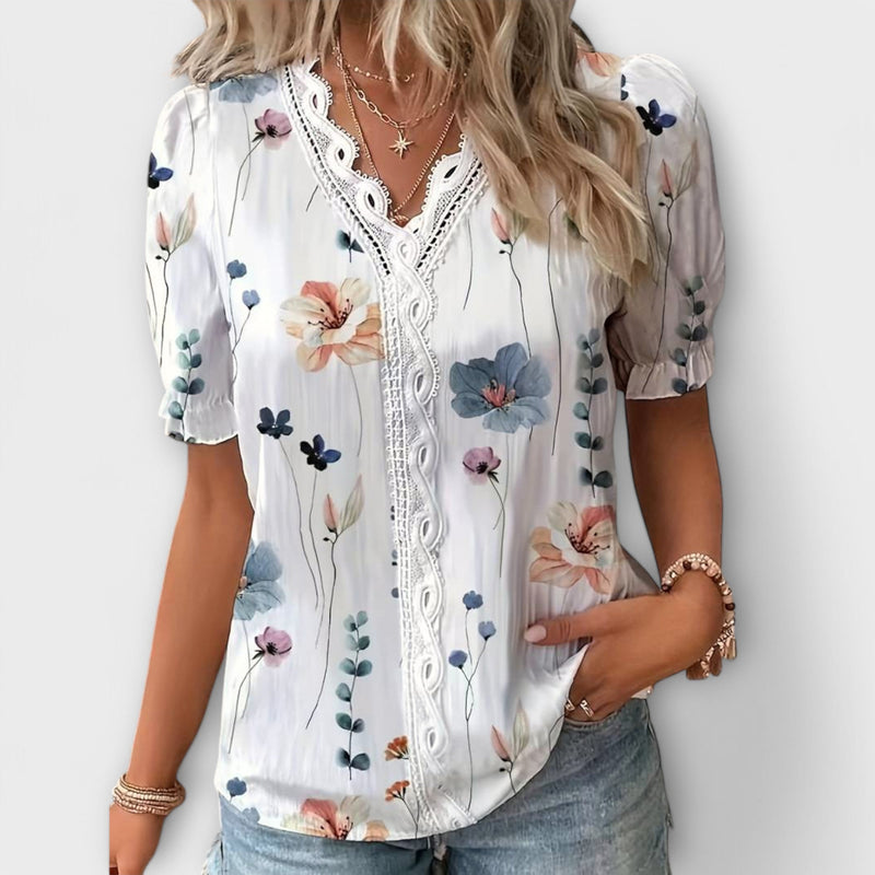 Emily - Blusa alla moda con scollo a V