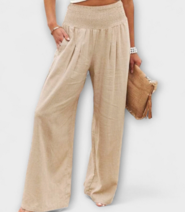 Thearya - Pantaloni larghi e casual in lino