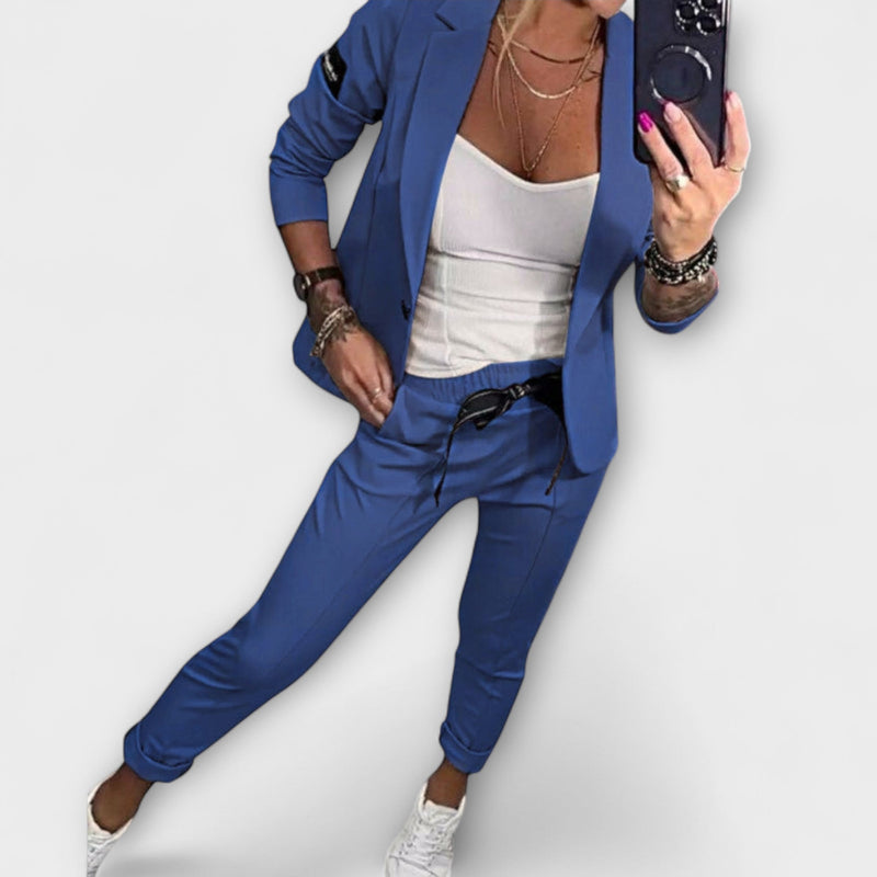 Malou - Completo coordinato di top, giacca e pantaloni