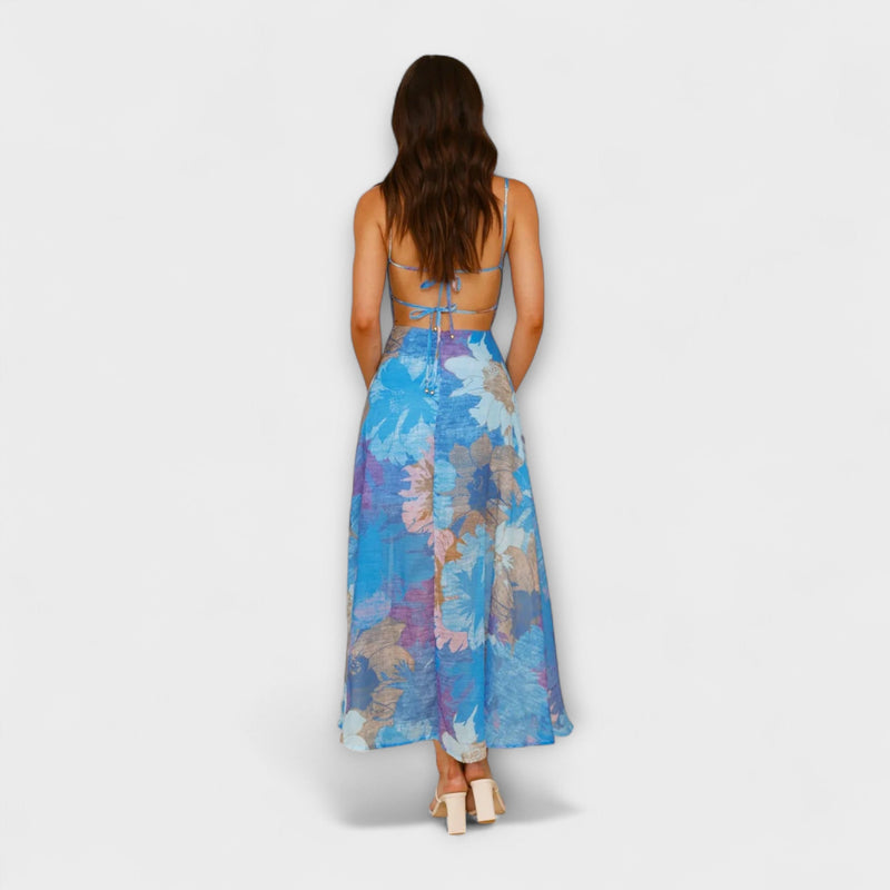 Audrey - Vestito a spalline con stampa floreale per donne - Elegante e Seducente
