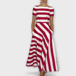 Janell - vestito maxi a righe