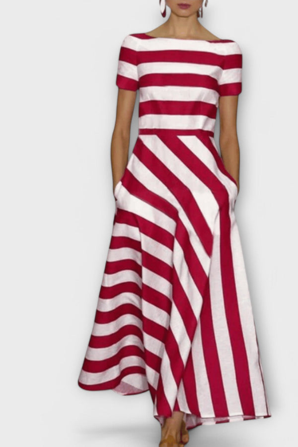 Janell - vestito maxi a righe