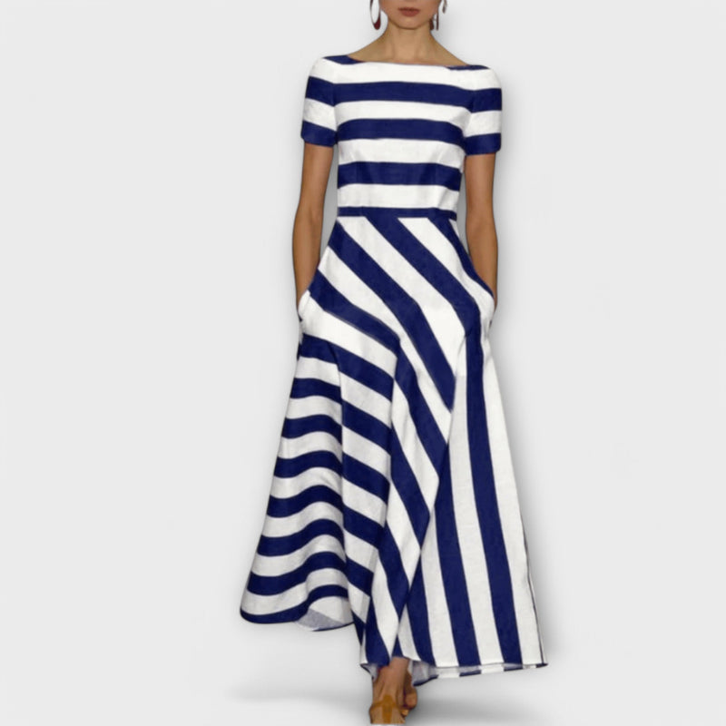Janell - vestito maxi a righe