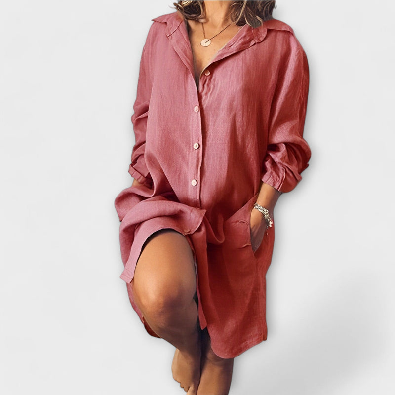 Blusa in lino casual per il giorno