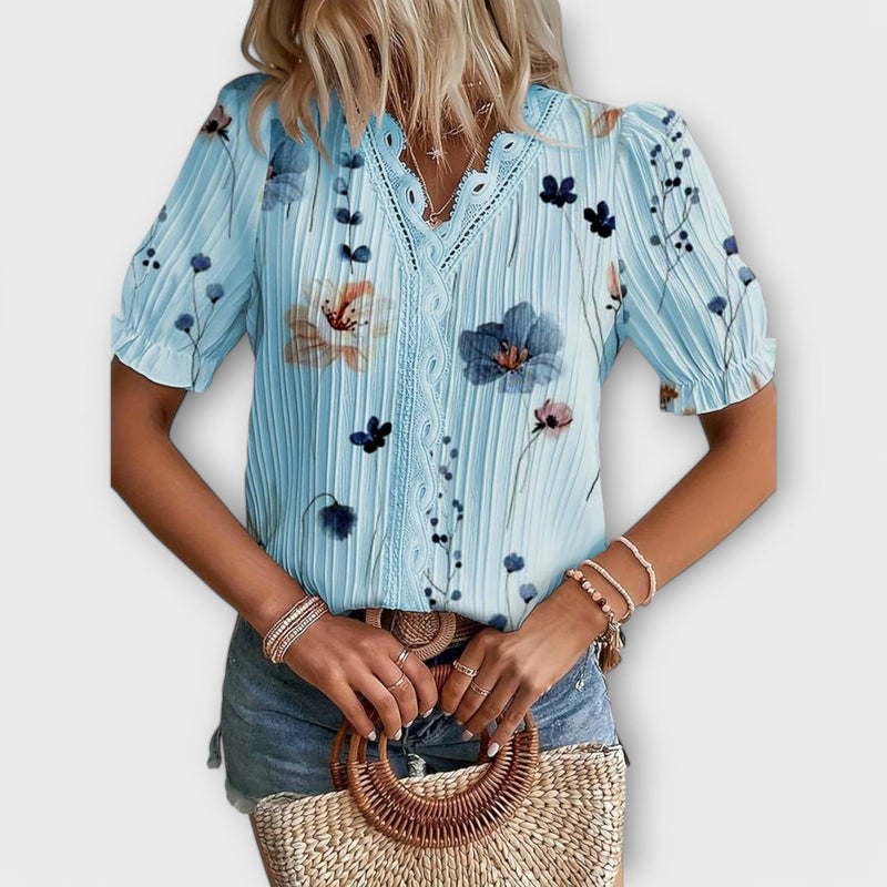 Emily - Blusa alla moda con scollo a V
