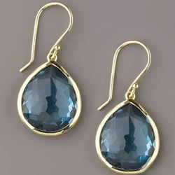 Orecchini Retro a Goccia Blu