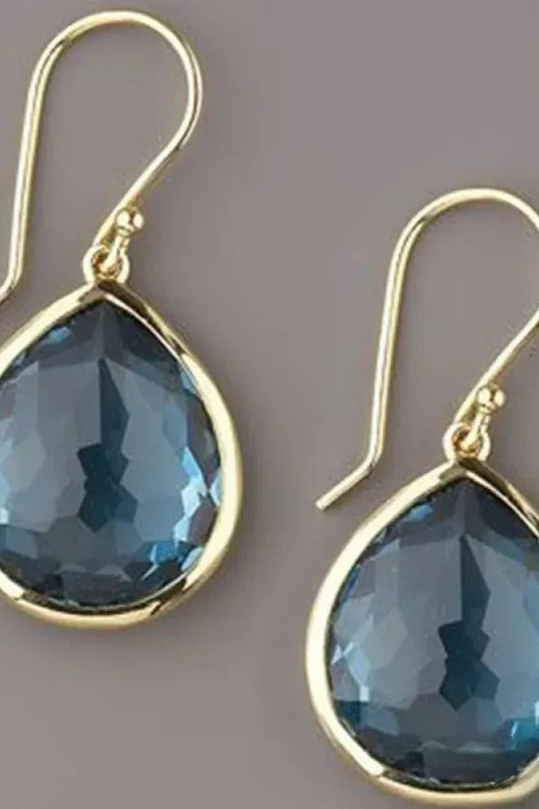 Orecchini Retro a Goccia Blu