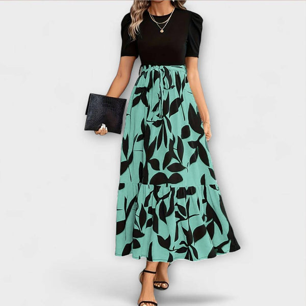 Luna - Vestito estivo con stampa floreale e scollo rotondo