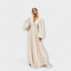 Elsa - Vestito Maxi Crema di Allegory