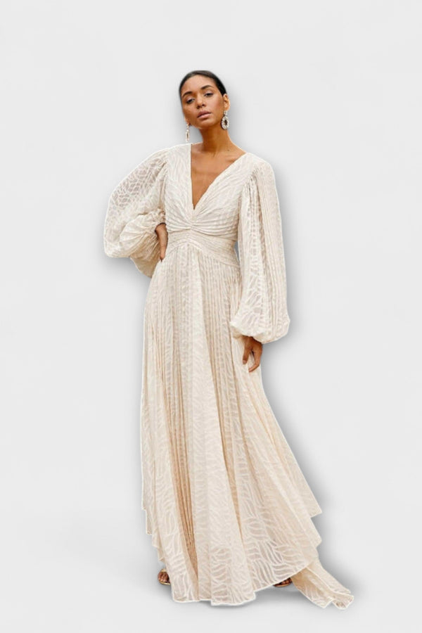Elsa - Vestito Maxi Crema di Allegory