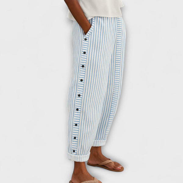 Rea - Pantaloni casual a righe rilassati