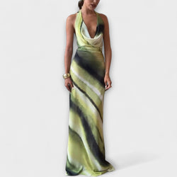 Abito Maxi Classico Tie-Dye con Gradiente