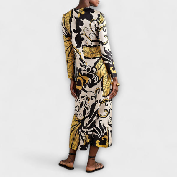 Luana - Vestito Midi in Satin Swing Twill Accattivante