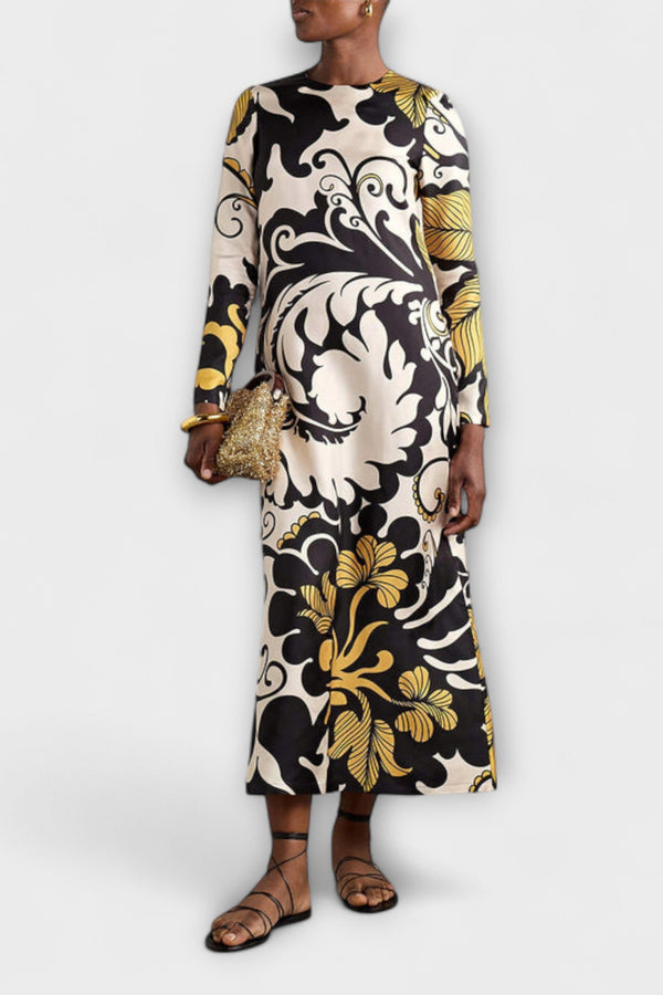 Luana - Vestito Midi in Satin Swing Twill Accattivante