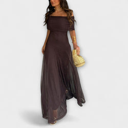 Meadow - Toledo Vestito Maxi in Rete con Spalla Scoperta