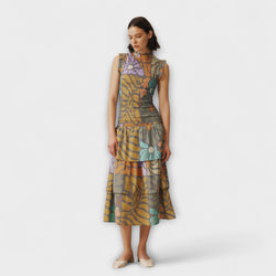 Abito Midi Botanico Multicolore