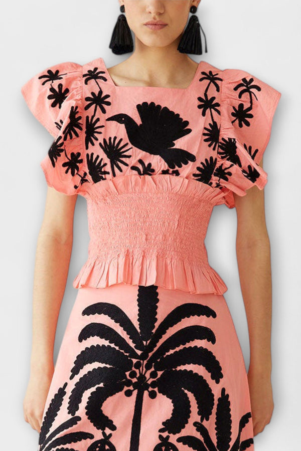 Amy - Elegante vestito con palme