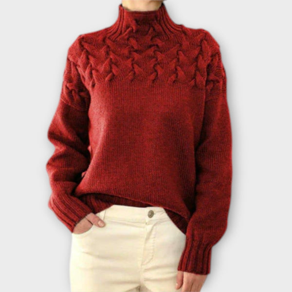 Eva - Maglione da donna con dettaglio di treccia