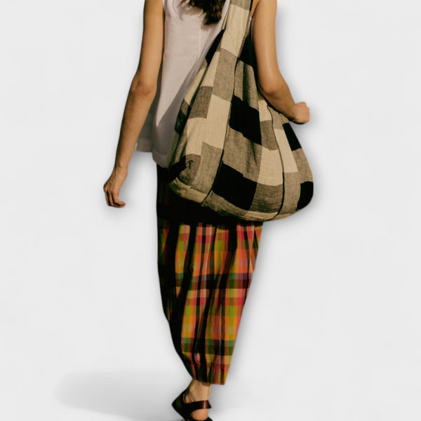 Emilia - Gonna plissettata a righe multicolori