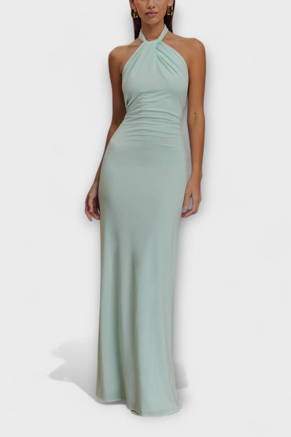 Lagune - Vestito Maxi Slinky con Collo Halter
