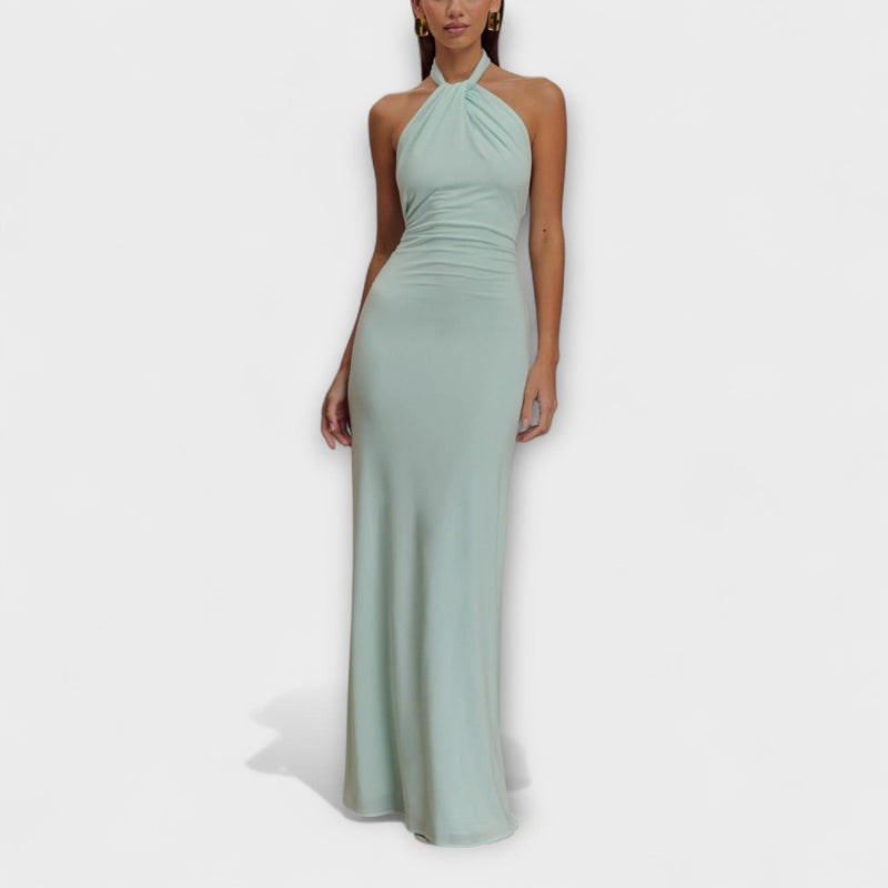 Lagune - Vestito Maxi Slinky con Collo Halter