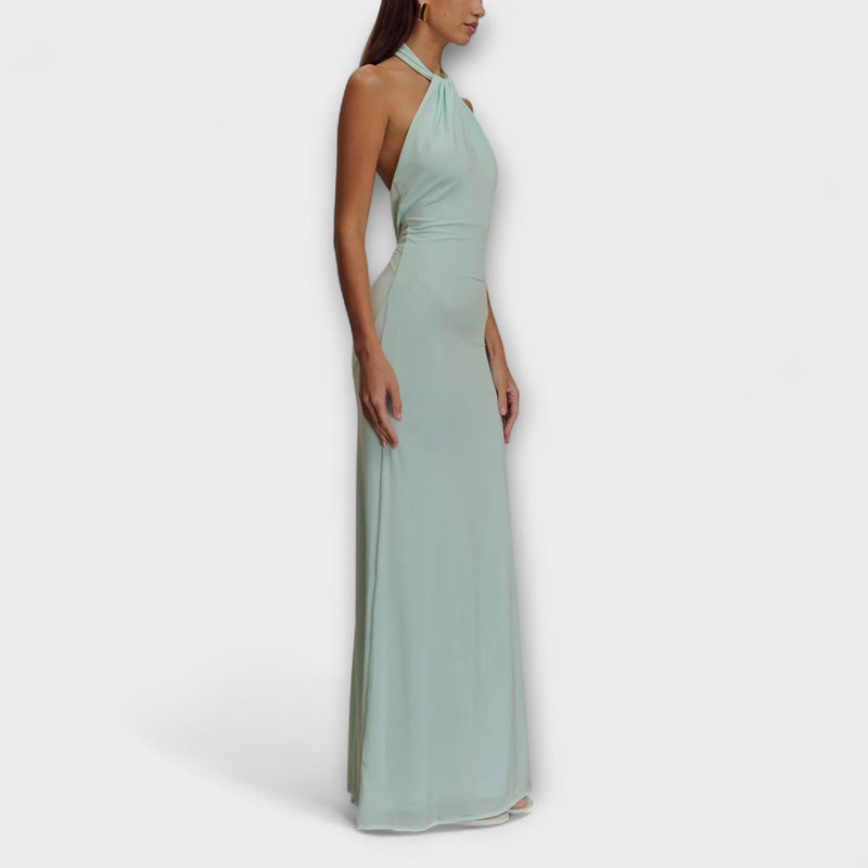 Lagune - Vestito Maxi Slinky con Collo Halter