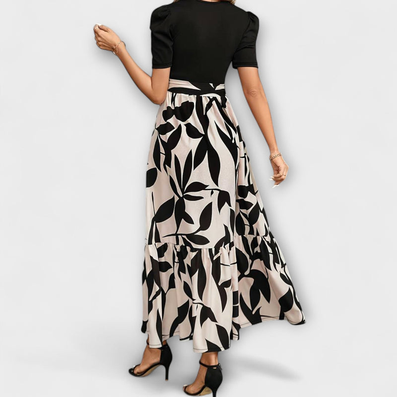 Luna - Vestito estivo con stampa floreale e scollo rotondo