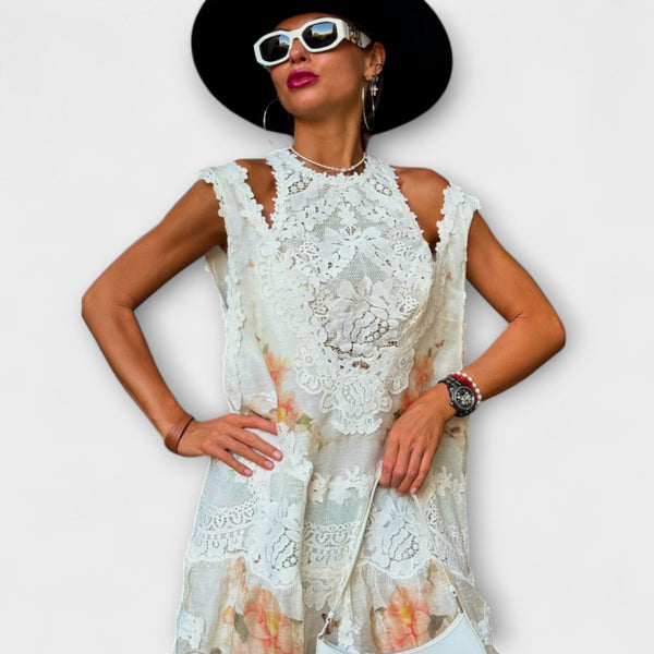 Lottie - Elegante vestito maxi in pizzo Kelly