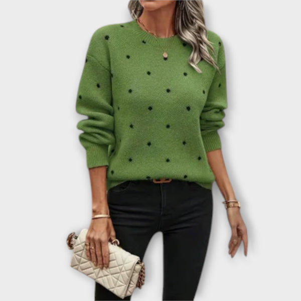 Ava – maglione a maniche lunghe con motivo a pois