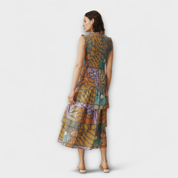 Abito Midi Botanico Multicolore