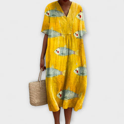 Lena – Vestito leggero in cotone fino al ginocchio