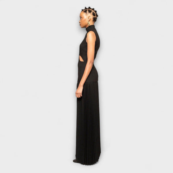 Kristen - Vestito maxi con pieghe e scollature