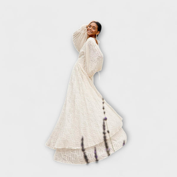 Elsa - Vestito Maxi Crema di Allegory