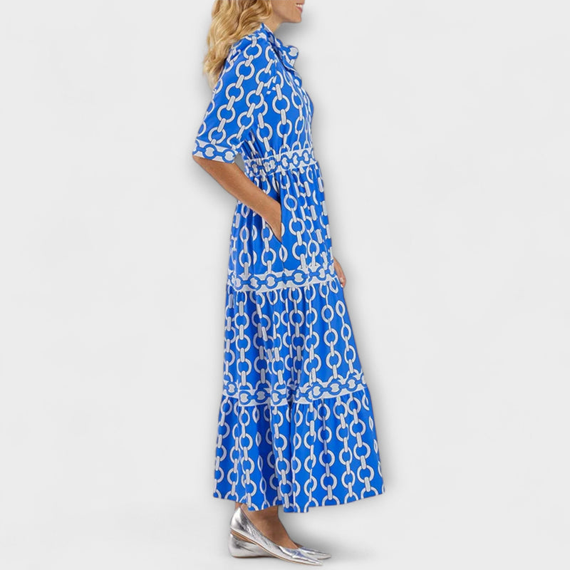 Juliette - Vestito midi con stampa di catene