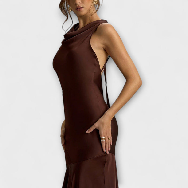 Lennon - Elegante Maxidress in Satin